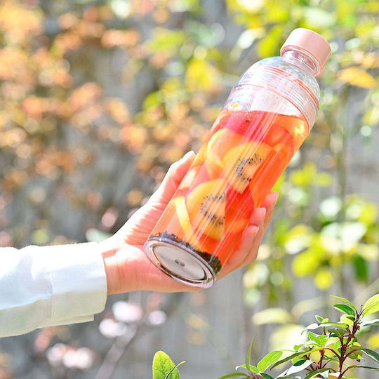 Hario Бутилка за Вода Пластмасова с Винт Капак Розова 400ml