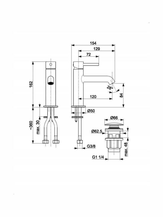 KFA Mixing Sink Faucet Black