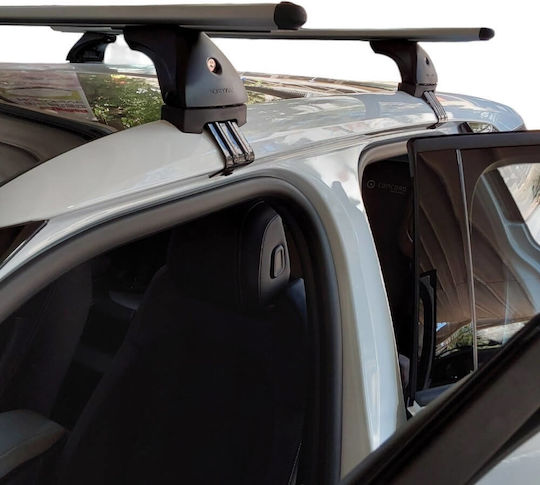 Nordrive Autodachträger Dachträger mit Dachträgerfüßen und Schloss Aluminium Silber für Ford Explorer 2024 2 Stücke