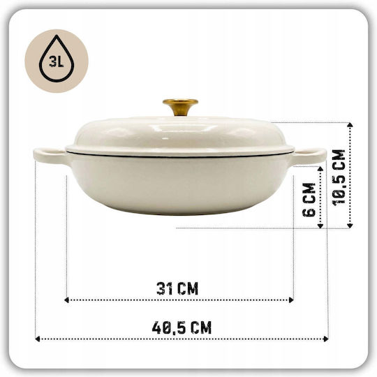 Atusa Плитка тенджера от чугун 3lt / 30cm