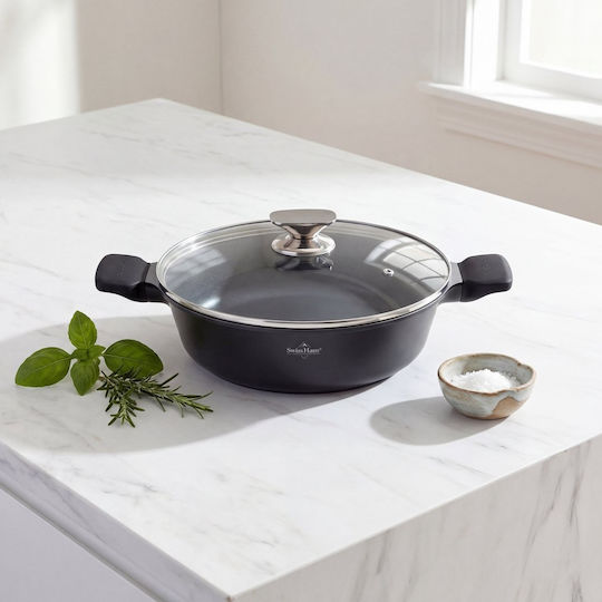 Swiss Haus Aluminum Pan with Lid with Non-Stick Coating 34cm