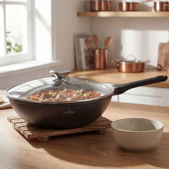 Swiss Haus Aluminum Pan with Lid with Non-Stick Coating 30cm