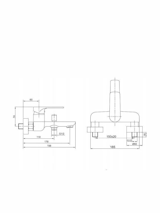 Hydroland Mischung Badewanne Bronze