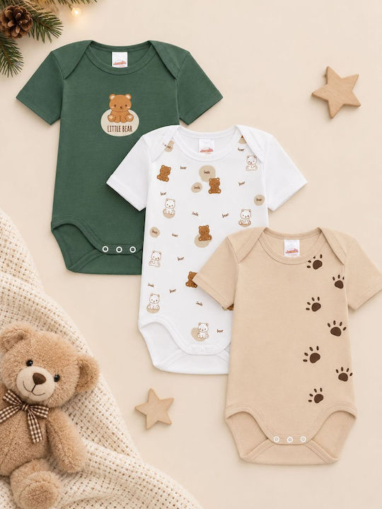 Minerva Little Bear Bodysuit Set with Pants Multicolour 3 Pieces Minerva Little Bear Bodysuit Set with Pants Multicolour 3 Pieces