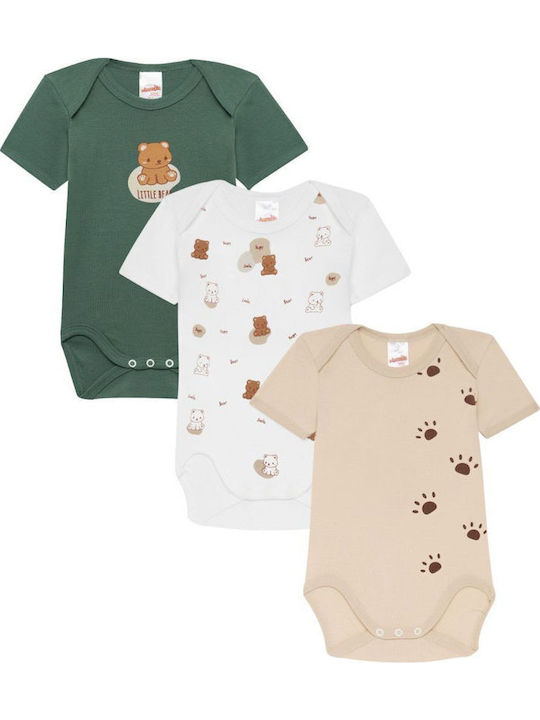 Minerva Little Bear Bodysuit Set with Pants Multicolour 3 Pieces