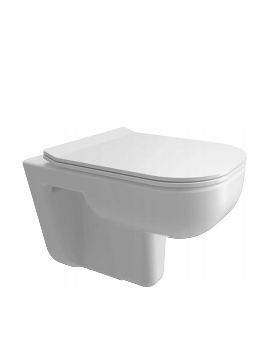 Omnires Wandhängende Toilette mit Duroplast Weiß Abdeckung Omnires Wandhängende Toilette mit Duroplast Weiß Abdeckung