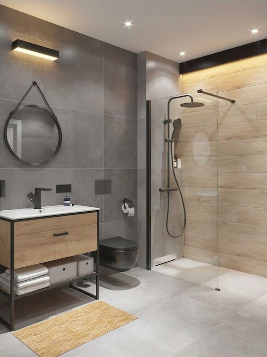 Wall-Mounted Toilet Rimless with Duroplast Cover Black 5902273252610