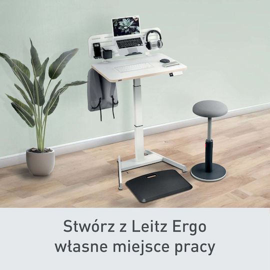 Електрическо Бюро Стъклено Бяло С Метални Крака И USB Портове 80x60x130см