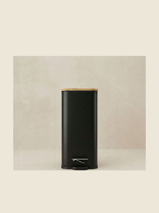 Songmics Metallic Laundry Basket 5lt with Cap Black