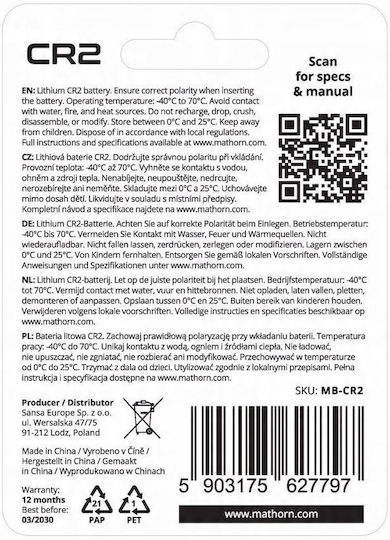Energizer Ultimate Baterie de litiu CR2 3V de unică folosință (Long Life) 1 buc