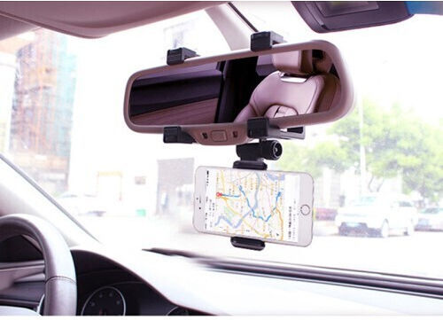 Car Mobile Mount with Adjustable Hooks Black