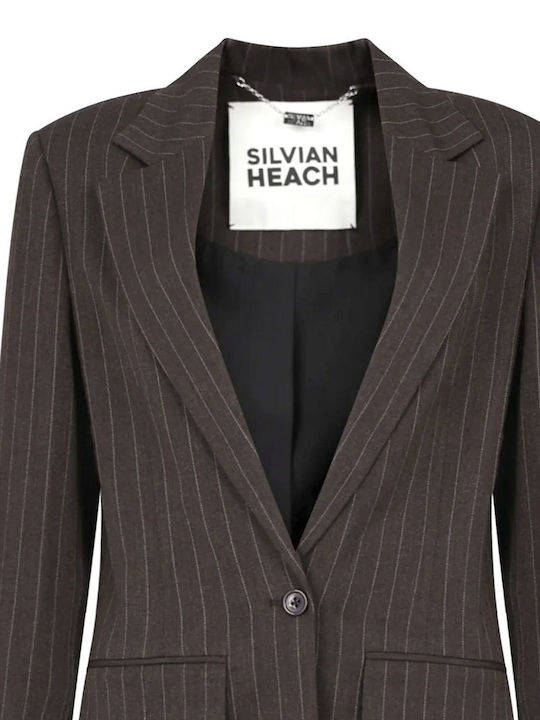 Silvian Heach Women's Blazer Dark Grey
