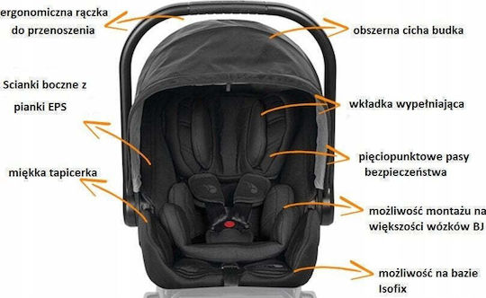 Baby Jogger City Go Столче за кола i-Size с Isofix Черно 0-13 кг