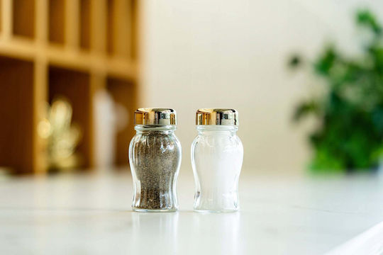 Vialli Design Кутии За Подправки Стъклени Черни 24 Броя