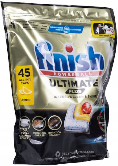 Finish Ultimate Plus 45 Κάψουλες Πλυντηρίου Πιάτων