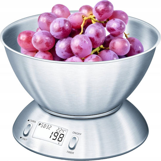 LTC Audio Digitale Küchenwaage bis 5kg Silber