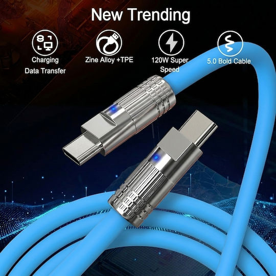 Leewello Leewello USB Typ-C Kabel Männlich Blau 3m 783089