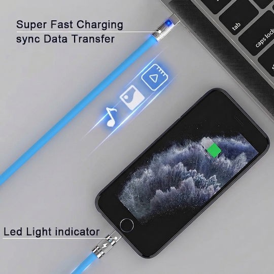 Leewello Leewello USB Typ-C Kabel Männlich Blau 3m 783089
