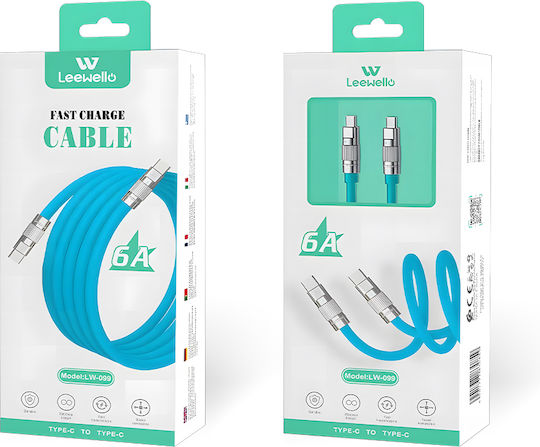 Leewello Leewello USB Typ-C Kabel Männlich Blau 3m 783089