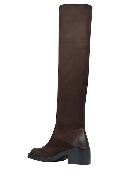 Wildleder Damenstiefel Braun