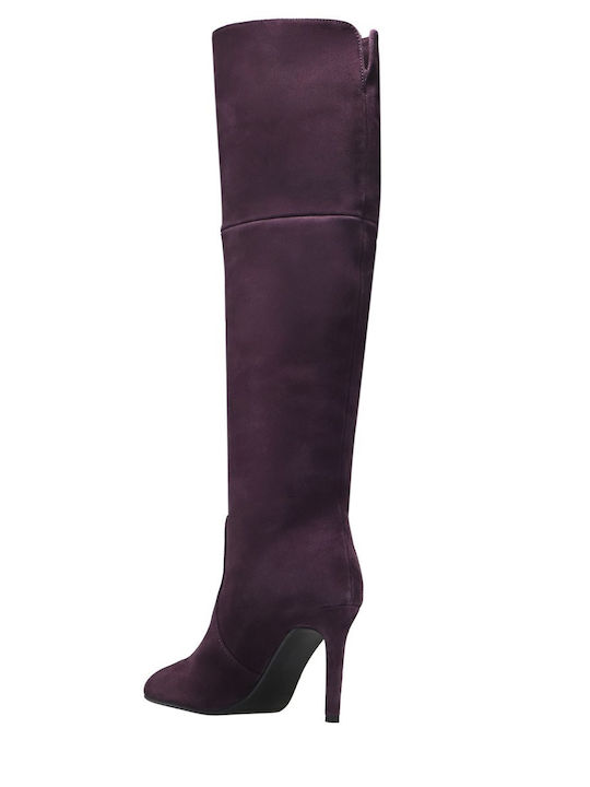 Suede Women's Boots Purple