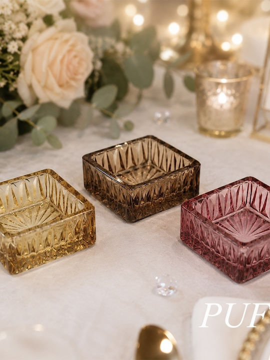 Set Kerzenhalter Glas für Teelichter 3 Stück
