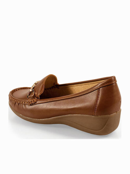 Women's Loafers In Tabac Brown Colour