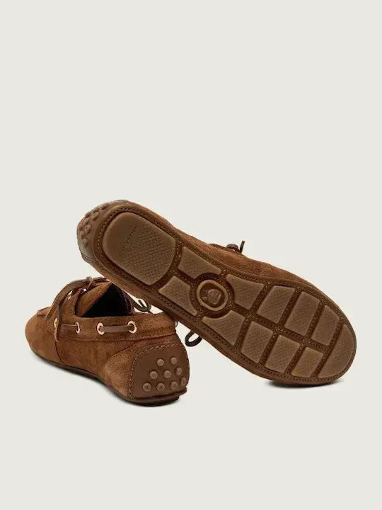 Wildleder Damen Bootsschuhe in Braun Farbe