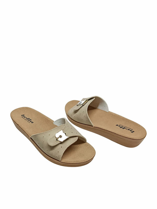 Women's Flat Sandals Beige