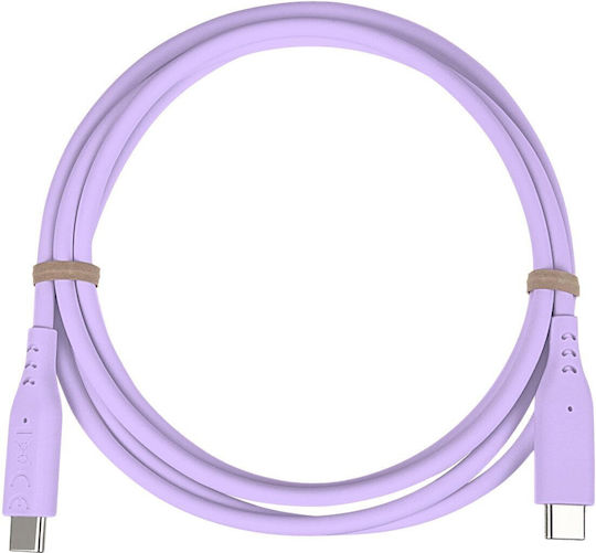 PremiumCord Cablu USB 2.0 USB-C tată - USB-C 60W PD Violet 1.5m