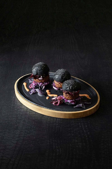 Revol Oval Porcelain Grey Serving Platter 35x22.9cm