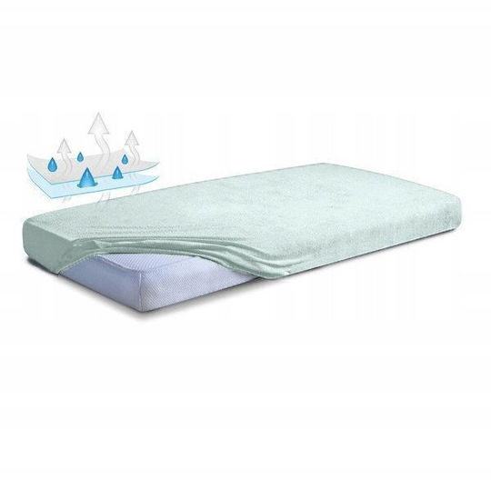 Multitex Wasserdichtes Baby Matratzenschoner Für Krippe Frotte Antibakteriell mit Vlies Zusammensetzung mit Elastische Bänder 60x120x10cm