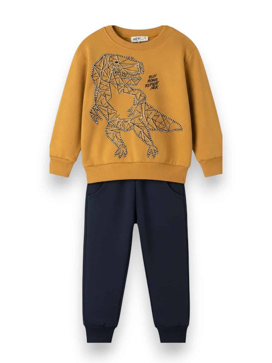 Kids Sweatpants Set Ochre Blue Maren