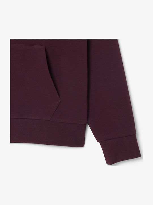 Jachetă Hanorac Dama Cu Glugă Burgundy