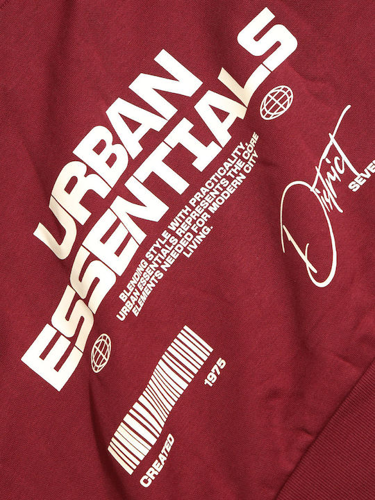 Women's Hoodie Sweatshirt Burgundy