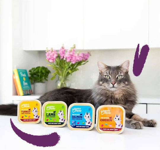 Edgard Cooper Wet Food for Adult Cats with Lamb and Chicken Grain Free 85gr