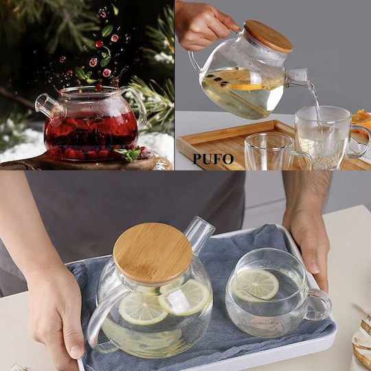 Glass Transparent Teapot 1000ml