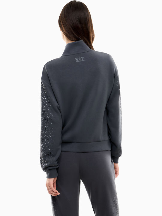 Women's Sweatshirt Cardigan Anthracite