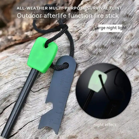 Set de trei kituri de supraviețuire Amnar pentru camping Depox fluier din oțel inoxidabil 11 cm
