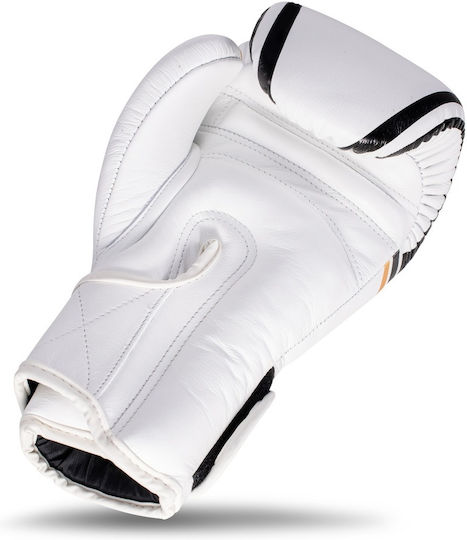 King Pro Boxing Boxhandschuhe Leder für Wettkampfhandschuhe Weiße