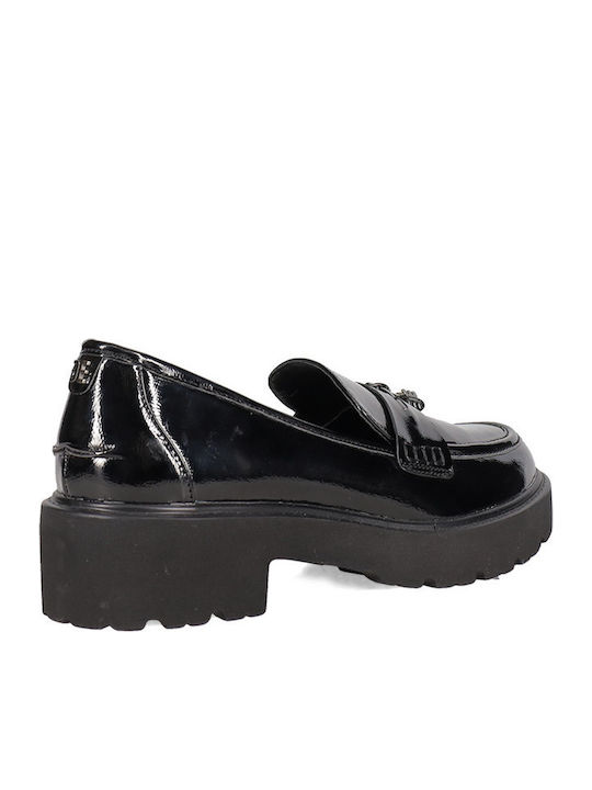 Pantofi cu toc din lac Negre
