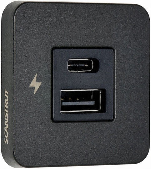 Зарядно Устройство Canyon Вход За Зареждане Usb-a/c 36w 12/24v Scanstrut Sc-tile-10
