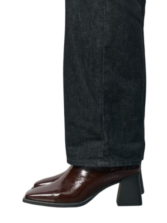 Hedda Stiefeletten Damen Aus Lackleder Braune