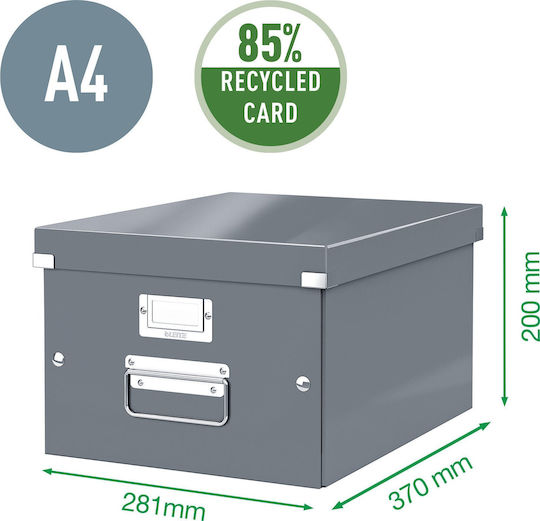 Leitz Metallische Aufbewahrungsbox mit Deckel Rote 37x28,1cm