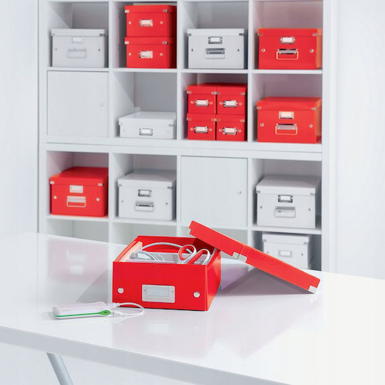 Leitz Metallische Aufbewahrungsbox mit Deckel Rote 37x28,1cm