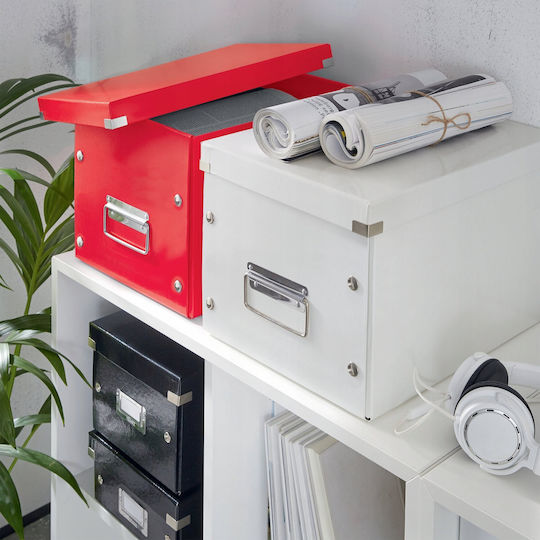 Leitz Metallische Aufbewahrungsbox mit Deckel Rote 37x28,1cm