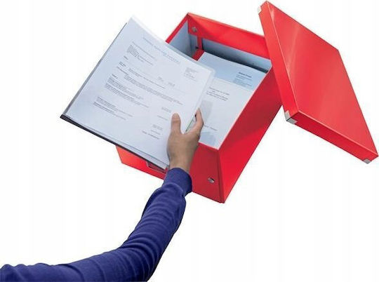 Leitz Metallische Aufbewahrungsbox mit Deckel Rote 37x28,1cm