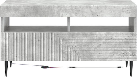 Dulap pentru Televizor cu Iluminare LED Gri Beton L81xA35xÎ43cm