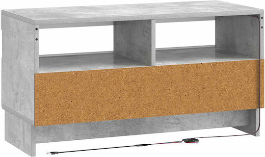 Dulap pentru TV cu Iluminare LED Gri Beton 81x35x43 cm