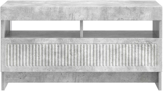 Dulap pentru TV cu Iluminare LED Gri Beton 81x35x43 cm
